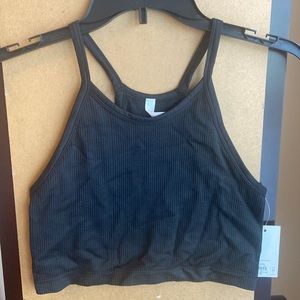 NWT SO black cropped cami. M